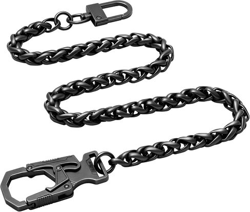 Ahiller Punk Biker Wallet Chain for Men Women, Heavy Duty Stainless Steel Pants Chain with Double Lock Clasp in Kuwait