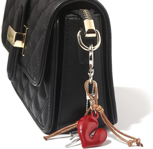 SORGERLY Heart Bow Charm Keychain - Y2K Key Chain, Cute Bag Purse Charms for Handbags Accessories - Jewelry Gift for Women in Kuwait