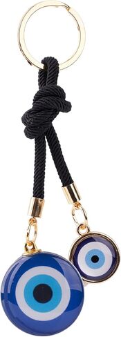 BCS Evil Eye Keychain Bag Charm - Good Luck & Protection Amulet - Car Keyring Purse Accessories for Women in Saudi Arabia