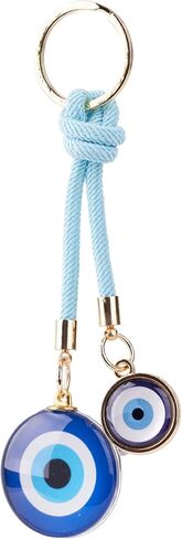 BCS Evil Eye Keychain Bag Charm - Good Luck & Protection Amulet - Car Keyring Purse Accessories for Women in Saudi Arabia