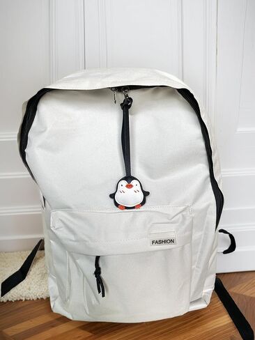 BRIWAD Cute Black Leather Bag Charm,Kawaii Penguin Animal Tote Bag Backpack Charms Accessories,Unique Penguin Gifts for Women in Saudi Arabia