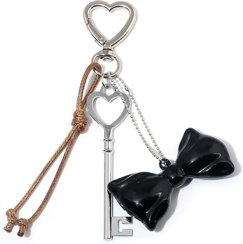 SORGERLY Heart Bow Charm Keychain - Y2K Key Chain, Cute Bag Purse Charms for Handbags Accessories - Jewelry Gift for Women in Kuwait