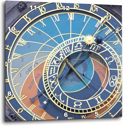 3dRose DPP_81173_1 Czech Republic, Prague Astronomical Clock Eu06 Bja0020 Jaynes Gallery Wall Clock, 10 by 10" in Saudi Arabia