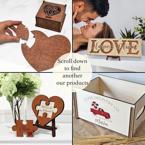 Personalized Will You Be My Valentine Sign - Engraved Wooden Plaque Custom Valentines Gifts For Her Him, Ask to Be Valentines For Women, Customized San Valentine Jigsaw Puzzle Heart Proposal Idea Day in Saudi Arabia