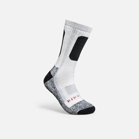 Red Wing Shoes Performance Work Medium Weight Crew Socks, Made in USA, Stretchable Polyester/Cotton/Nylon Blend in Saudi Arabia