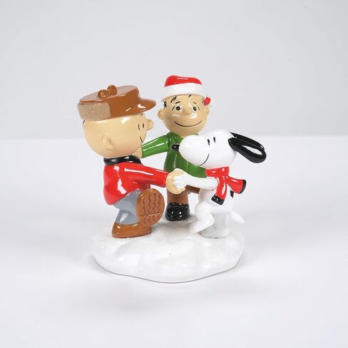 Department 56 Peanuts Village Accessories Charlie Linus and Snoopy a Trio of Besties Figurine, 2.5 Inch, Multicolor in Saudi Arabia