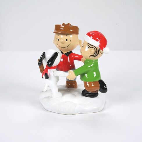 Department 56 Peanuts Village Accessories Charlie Linus and Snoopy a Trio of Besties Figurine, 2.5 Inch, Multicolor in Saudi Arabia