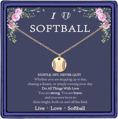 gnamy softball الأولي a-z القلائد للنساء الفتيات، 14 كيلو مطلية بالذهب حرف القرص قلادة قلادة لذيذ عيد الحب هدايا مجوهرات عيد ميلاد لها الفتيات في سن المراهقة فريق اللاعبين المدرب in Kuwait