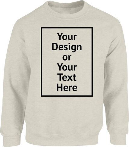 Vizor Personalized Sweatshirt for Men and Women- Custom Your Design Photo Picture Text DIY Gifts in Saudi Arabia