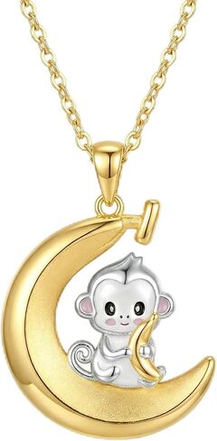 قلادة من الفضة الاسترليني على شكل حيوانات من Oseew، الباندا/القط/الثعلب/الثعبان/البومة/الطائر الطنان/الدلفين S925 قلادة من الفضة الاسترليني للنساء in Kuwait