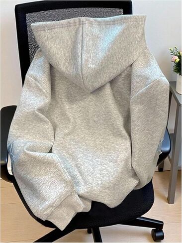 MakeMeChic Women's Star Print Hoodies Drawstring Long Sleeve Zip Up Fall Y2K Sweatshirt in Saudi Arabia