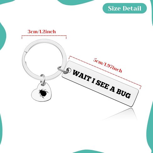 Baipilu Insect Lover Gifts for Women Entomologist Keychain Insect Collector Gift for Women Men Entomology Science Nature Lover Keychain Entomologist Christmas Birthday Gifts for Sister Friends in Saudi Arabia