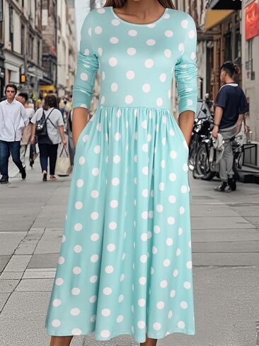 Women's Long Sleeve Crew Neck Bodycon Dress Floral Boho Fall Wedding Guest Dresses 2025 in Saudi Arabia