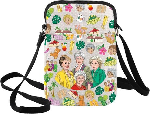 BWWKTOP Gold Girls Crossbody Bag Blanche & Rose Fans Gift Dorothy & Sophia Shoulder Bag Bachelorette Parties Gift in Saudi Arabia