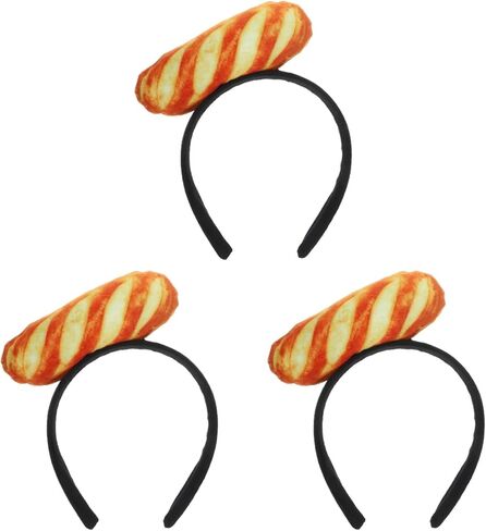 Amosfun 2pcs Bread Headband Party Favors Bread Cosplay Prop Cosplay Headwear Party Dress up Headband Photo Props in Saudi Arabia