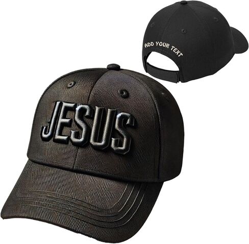 Personalized Christian Jesus Hat - Custom Faithful Gift with 3D Puff Embroidery | Bible Cap for Men & Women | Adjustable Hat in Saudi Arabia