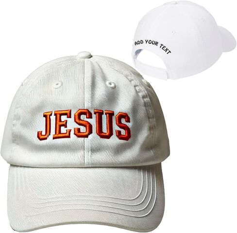 Personalized Christian Jesus Hat - Custom Faithful Gift with 3D Puff Embroidery | Bible Cap for Men & Women | Adjustable Hat in Saudi Arabia