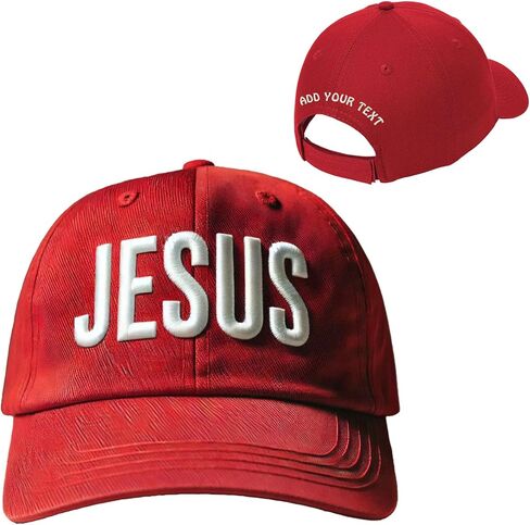 Personalized Christian Jesus Hat - Custom Faithful Gift with 3D Puff Embroidery | Bible Cap for Men & Women | Adjustable Hat in Saudi Arabia