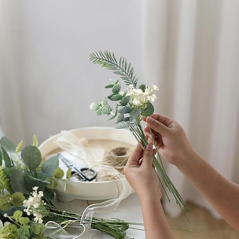 OrgMemory 78Pcs Faux Flowers, Artificial Greenery Stems, Greenery for Centerpieces for DIY Bridal Bouquets Wedding Floral Arrangement Table Centerpieces in Saudi Arabia