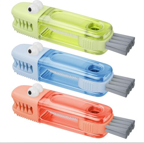 3 in 1 Cup Lid Gap Cleaning Brush Set, Multifunctional Bottle Cleaning Brush, Silicone Cup Lid Gap Cleaner, Home Kitchen Crevice Cleaning Tools in Kuwait