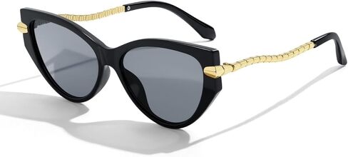 نظارات شمسية Jcheupet Retro Cat Eye للنساء والرجال، نظارات شمسية عصرية عتيقة مع هيكل معدني أفعواني، حماية من الأشعة فوق البنفسجية 400 in Saudi Arabia