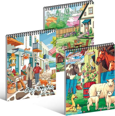 Adult Coloring Books Set:3 Coloring Books for Flower World,Whimsical Universe,Fantasy Fairy Homes.Coloring Books for Adults to Relax and Relieve Anxiety in Saudi Arabia