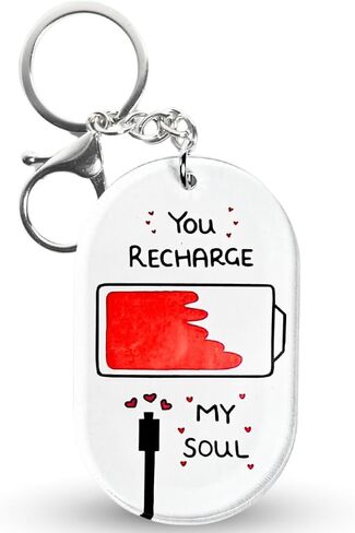 KATINAT Romantic Keychain for Girlfriend – Love Acrylic Keychain with Sweet Message, Valentine Keychain Gift from Him in Saudi Arabia