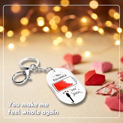 KATINAT Romantic Keychain for Girlfriend – Love Acrylic Keychain with Sweet Message, Valentine Keychain Gift from Him in Saudi Arabia