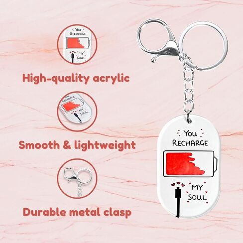 KATINAT Romantic Keychain for Girlfriend – Love Acrylic Keychain with Sweet Message, Valentine Keychain Gift from Him in Saudi Arabia