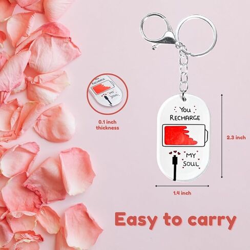 KATINAT Romantic Keychain for Girlfriend – Love Acrylic Keychain with Sweet Message, Valentine Keychain Gift from Him in Saudi Arabia