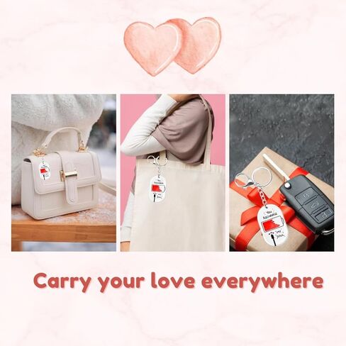 KATINAT Romantic Keychain for Girlfriend – Love Acrylic Keychain with Sweet Message, Valentine Keychain Gift from Him in Saudi Arabia