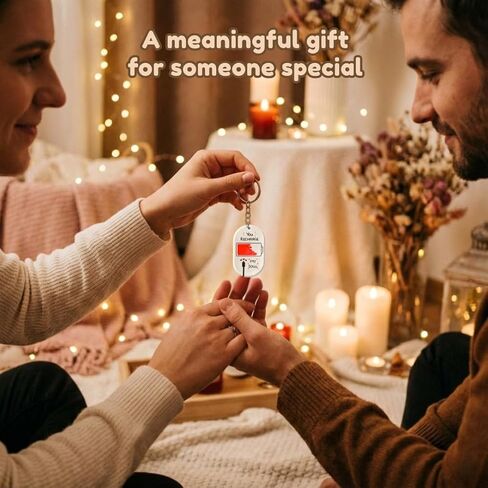 KATINAT Romantic Keychain for Girlfriend – Love Acrylic Keychain with Sweet Message, Valentine Keychain Gift from Him in Saudi Arabia