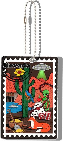 سلسلة مفاتيح Nevada Souvenirs Fashion Forever Stamps - طابع بريدي مزخرف مع حلقة مفاتيح - Forever Stamps Spot M in Saudi Arabia