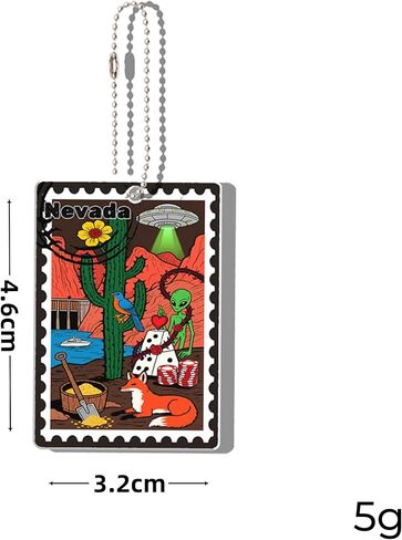 سلسلة مفاتيح Nevada Souvenirs Fashion Forever Stamps - طابع بريدي مزخرف مع حلقة مفاتيح - Forever Stamps Spot M in Saudi Arabia
