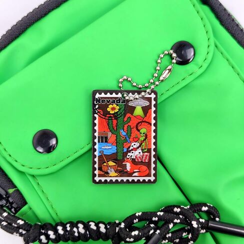 سلسلة مفاتيح Nevada Souvenirs Fashion Forever Stamps - طابع بريدي مزخرف مع حلقة مفاتيح - Forever Stamps Spot M in Saudi Arabia