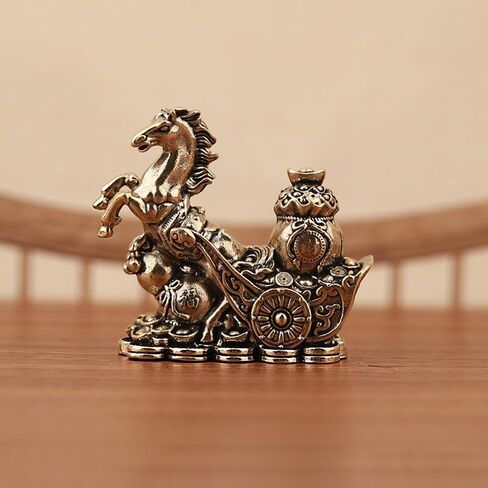 Bronze Horse Desktop Decoration Living Room Tea Table Sculpture Metal Craft Home Decorations Chinese Zodiac Horse Statue in Saudi Arabia