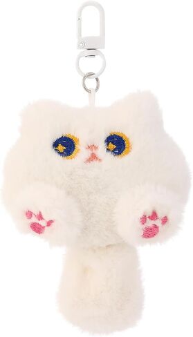 Dhdfisd Cute Cat Plush Keychain Kawaii Cartoon Inspired Cat Bag Charm Car Key Handbag Wallet Charm for Women Christmas Gift in Kuwait