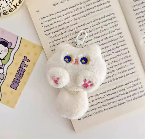 Dhdfisd Cute Cat Plush Keychain Kawaii Cartoon Inspired Cat Bag Charm Car Key Handbag Wallet Charm for Women Christmas Gift in Saudi Arabia