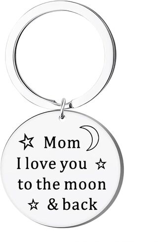 Keychain,Mom I Love You to Moon & Back,Mother's Day Gifts from Son Daughter Keyring Key Tags for Mommy Mama Women Jewelry for Christmas Presents Birthday Valentines New Year in Saudi Arabia