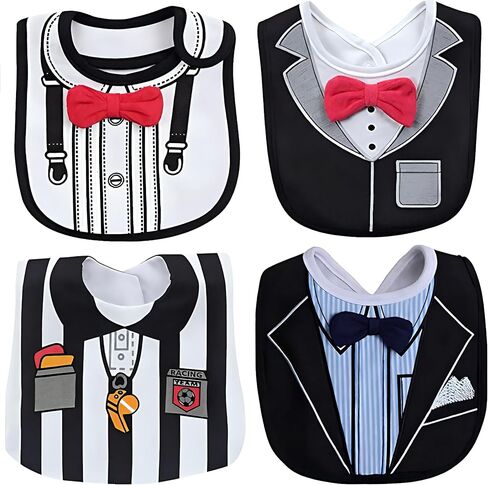 طفل طفل طفل رضيع الفتيات الفتيات سال لعابه سال لعابه الرشاشات البوتي Tuxedo القوس ربطة عنق العبوة عبوة للجنسين حزمة in Saudi Arabia