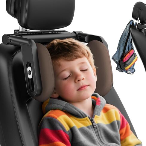 Car Headrest Pillow, 4-Way Adjustable Car Headrest,Thickened Memory Foam Road Pal Headrest, Neck Support Pillow, U- Shaped Design, Travel Car Sleeping,Suitable for Kids and Adults in Kuwait