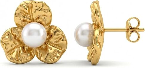 Gold Starfish Earrings for Women: Statement Seashell with Pearls Beachy Ocean-Inspired Stud Waterproof Lightweight Dangle Earrings for Summer Vacation Jewelry in Kuwait