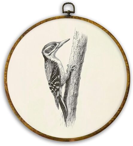 CUANFDDSF Whimsical Snail and Mushroom Round Wall Art Decor, Fantasy Nature Forest Wall Hanging Frame Decor, Rustic Cottagecore Canvas Prints Decorations for Home Bedroom Living Room, 10x10 Inch in Saudi Arabia