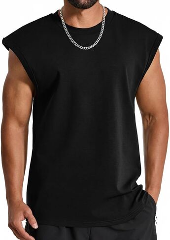 COOFANDY Mens Workout Tank Tops Summer Sleeveless Tee Shirts Casual Stylish Gym Muscle Shirt Loose Fit for Basketball in Saudi Arabia