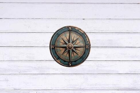 Boho Nautical Compass Funny Rustic Wall Metal Tin Signs Decor 8x8 in in Saudi Arabia