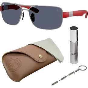 نظارات شمسية من مجموعة Ray-Ban RB3763M SCUDERIA FERRARI على شكل مربع للرجال والنساء مع مجموعة نظارات RAYBAN الرسمية in Kuwait