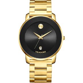 BOGEVNOR Unisex Watches Business Quartz Watches for Men and Women Round Stainless Steel Waterproof Ladies Watch with Date Luxury Simple Analog Male Watch in Saudi Arabia