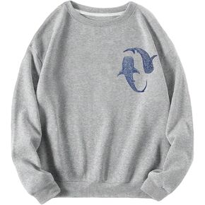 MakeMeChic Women's Plus Size Sweatshirt Graphic Print Crew Neck Long Sleeve Fall Retro Pullover Top in Saudi Arabia