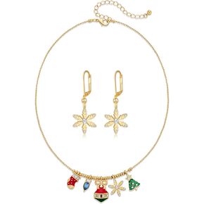 TENTMENTISE Christmas Necklace for Women,Christmas Gift for Her,Holiday Statement Jewelry for Christmas Party, Unique Xmas Gift for Her in Kuwait