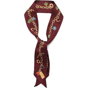 Kate Spade Womens Lucky Charm Silk Skinny Scarf, Stylish & Lightweight Accessory in Kuwait